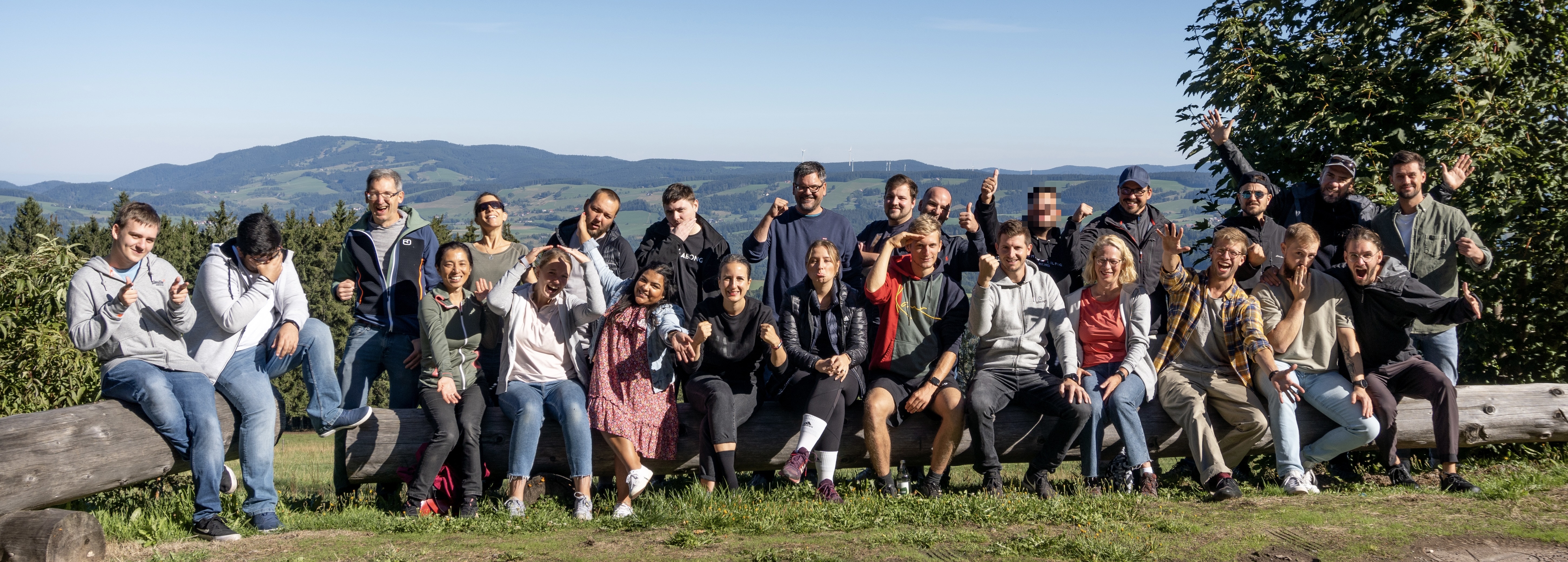 L'équipe Allthings lors d'une sortie à la campagne